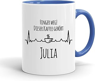 True Statements Filiżanka z daleka Ta kawa należy do wybranego imienia spersonalizowana - spersonalizowana filiżanka do kawy z wybranym imieniem? Wspaniały prezent na Boże Narodzenie, wewnątrz cambridge niebieski