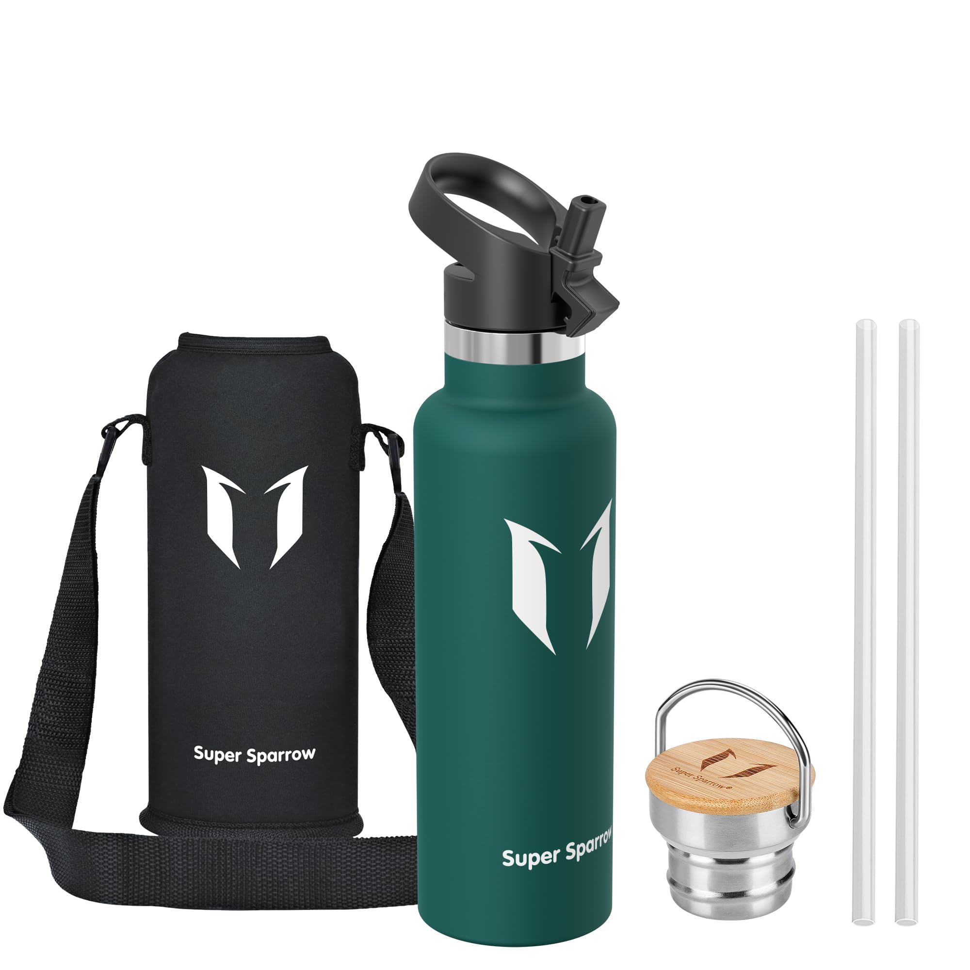 Super Sparrow Borraccia Bambini, Bottiglia Termica Senza Perdite - 620ml, Senza BPA Borracce, per Scuola, Sport, Campeggio, Yoga, Palestra, Ciclismo
