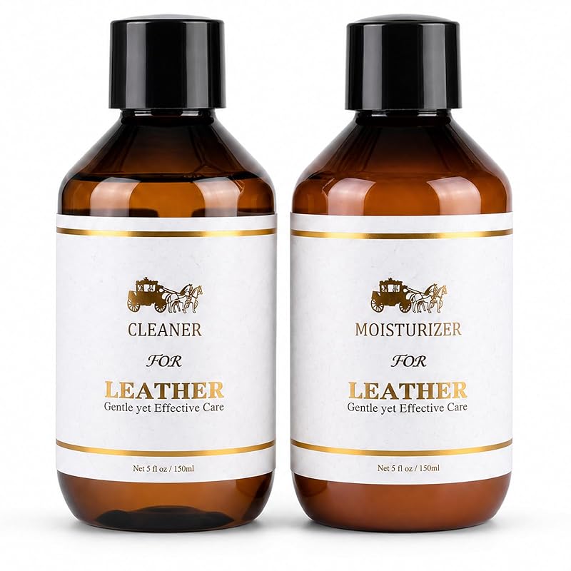 Kit de Limpeza e Condicionamento para Couro HRANRA para Bolsas, 2 frascos de 150 mL