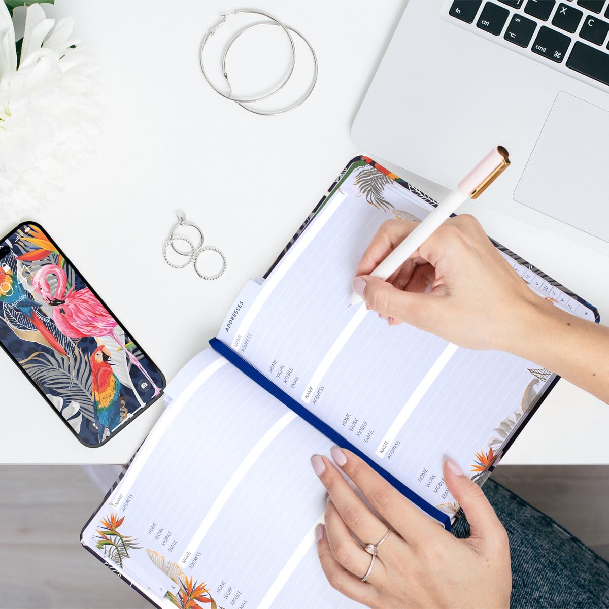 Libreta de direcciones Joeji's A5 - papel libre de lignina de 100 g/m² - todo color - índice alfabético