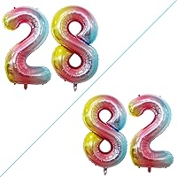 Vista 182 de GOER Globos con el número 80 para decoraciones de fiesta de cumpleaños número 80, globos de helio de aluminio jumbo de 42 pulgadas para 80 Oro rosa