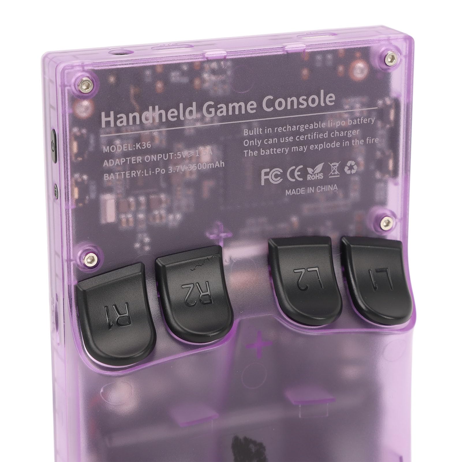 Przenośna Konsola do Gier Retro Konsole do Gier z 3,5-calowym Kolorowym Ekranem IPS, Podwójnym Joystickiem 3D Retro Konsola do Gier Typu Open Source 3500 MAh Bateria 640x480
