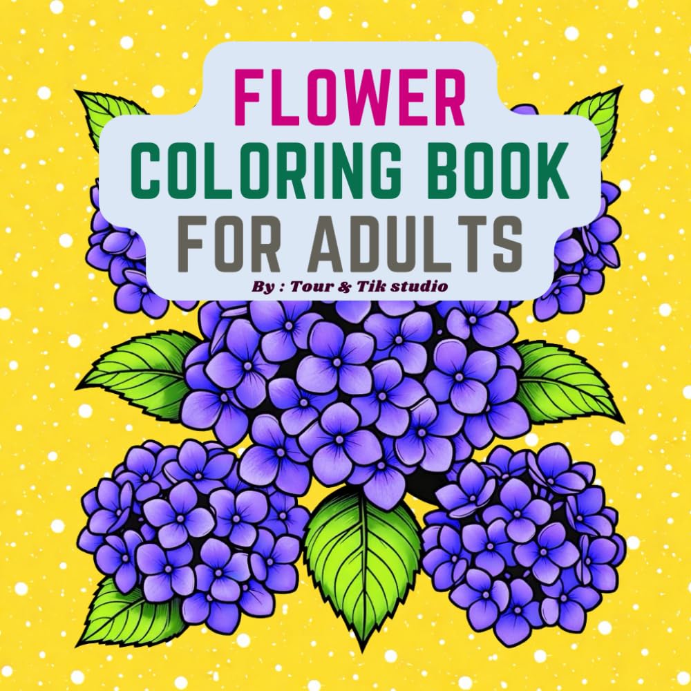 Flower coloring book for adults: Simple & Beautiful Botanical Flowers with Thick Lines for Easy Coloring, Calm Mind & Creative Relaxation