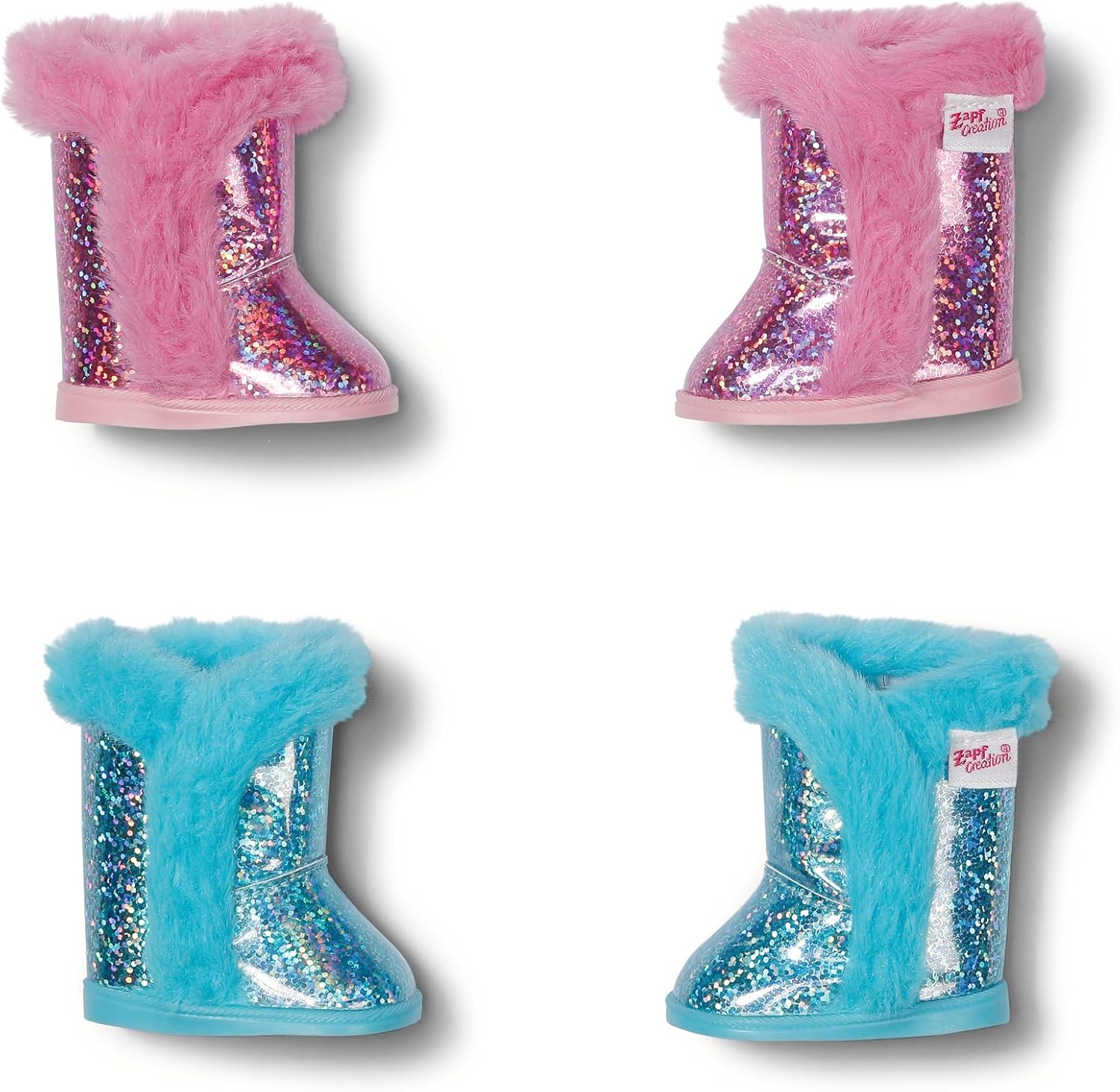 BABY born Glitter Boots - 1 Pair of Doll Shoes in Two Possible Designs - Design Selection is Random - Fits All Dolls of Size 43 cm - High-Quality Doll Accessories