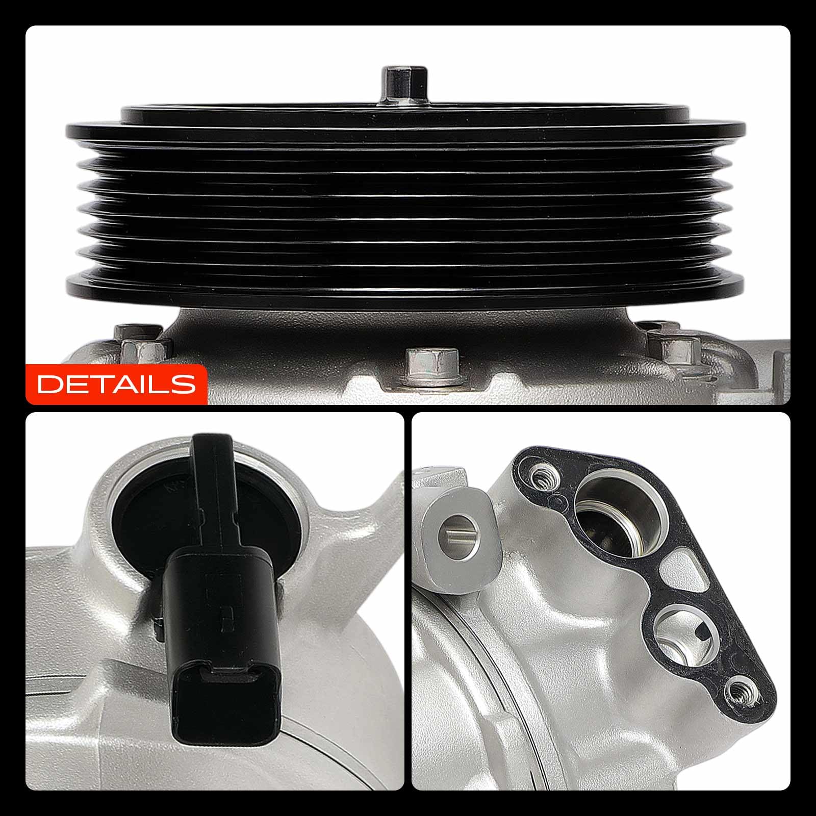 Frankberg Compressore dell'aria condizionata con frizione Compatibile con C3 Aircross II 2C 2R C4 Cactus Berlingo EC ER 2008 I CU 3008 MPV 0U 5008 0E 0U 9675655880, compreso l'olio preconfezionato