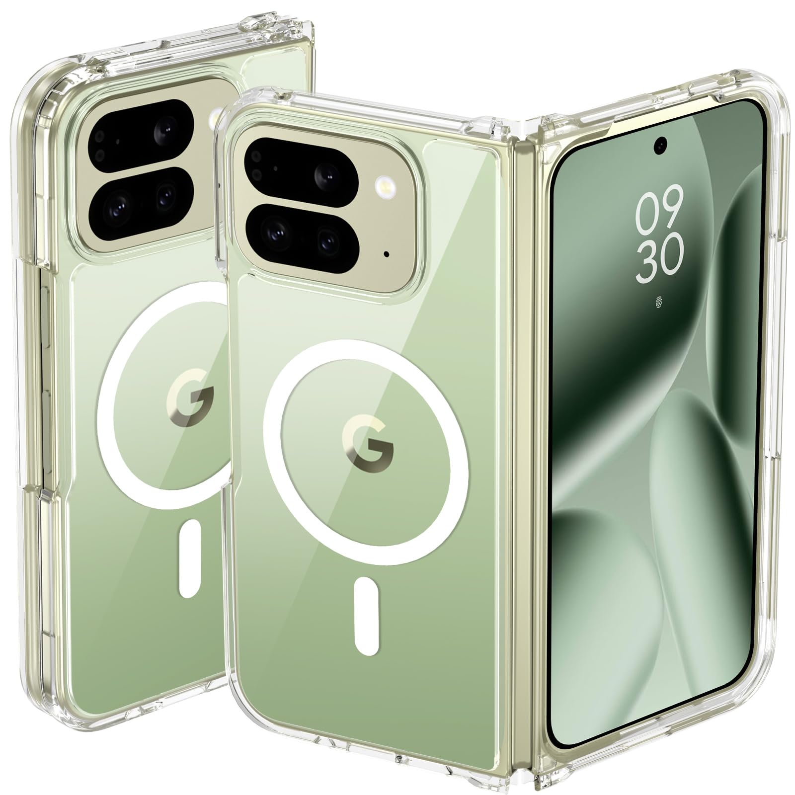 Photo 1 of DUEDUE Magnetic Case for Google Pixel 10 Pro Fold Case[Compatible with Magsafe], Clear Full Protective Cover Anti-Scratch Transparent Shockproof Phone Case for Pixel 10 Pro Fold, Clear