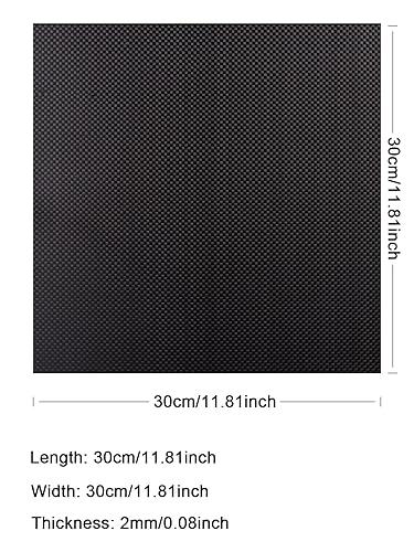 Miniatura 2 de Kalolary Placa de fibra de carbono de 11.811 x 11.811 x 0.079 in, hojas de fibra de carbono disponibles en 0.020 in, 0.039 in, 0.059 in, 0.079 in,