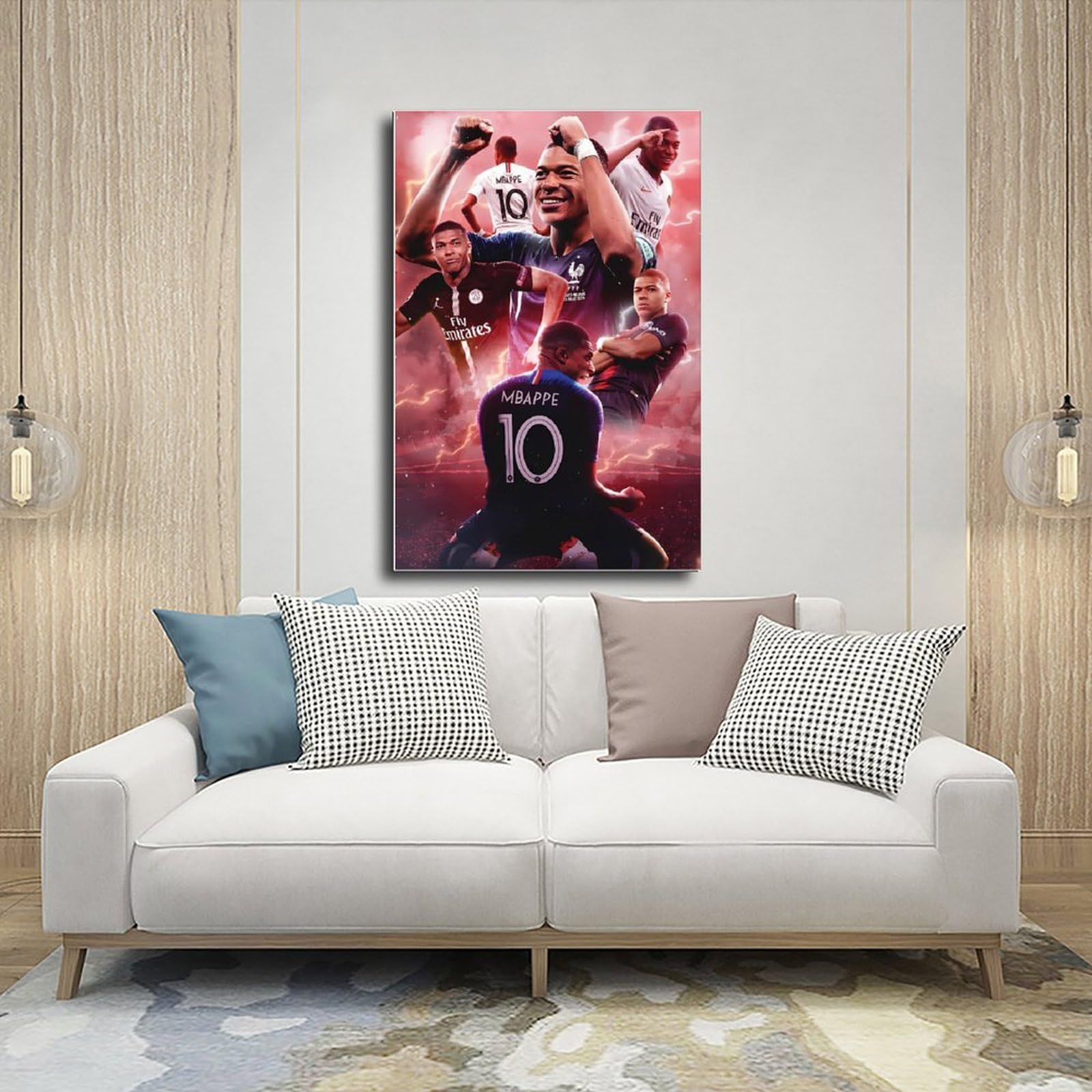 Kylian Mbappe Poster Sur Toile Pour Chambre à Coucher Ou