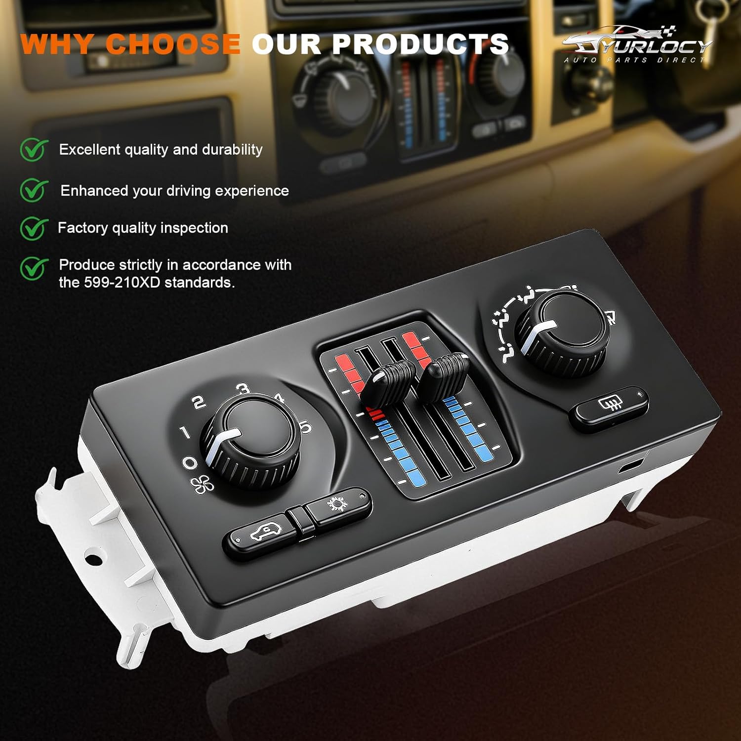 599-210XD Climate Control Module AC Heater Panel w/Rear Defogger Fits 2003-2007 Chevy Silverado GMC Sierra Tahoe Suburban Avalanche Trailblazer Envoy Yukon XL Escalade Isuzu Saab 9-7X Buick