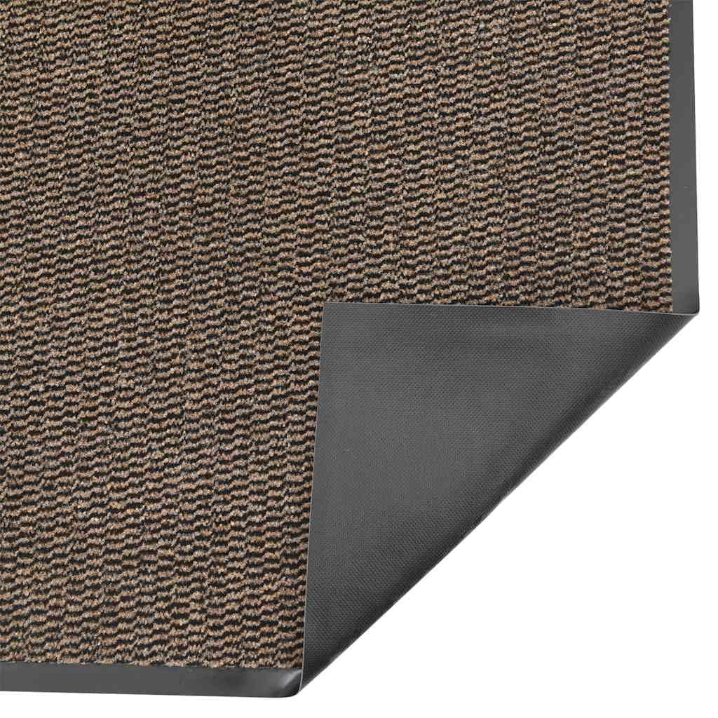 Felpudo marrón 60 x 180 cm para entrada, alfombrilla antideslizante con absorción de agua y polvo, alfombrilla de suelo resistente para interior y exterior, lavable