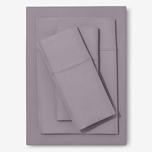 Miniatura 4 de BrylaneHome Juego de sábanas de satén de algodón de damasco sólido de 1000 hilos, 6 piezas con bolsillos profundos, tamaño Queen, sombra azul