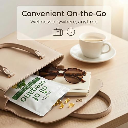 Miniatura 3 de Aceite de cápsulas blandas de orégano, 2 en 1, formulado con aceite de semilla negra, carvacrol y timoquinona de 4 veces más fuerza, sin OMG, 180