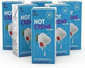 Kit com 6 Unidades - Creme de Leite Vegetal NOTCREME 200g - 100% Vegetal - Zero Lactose - Para Receitas