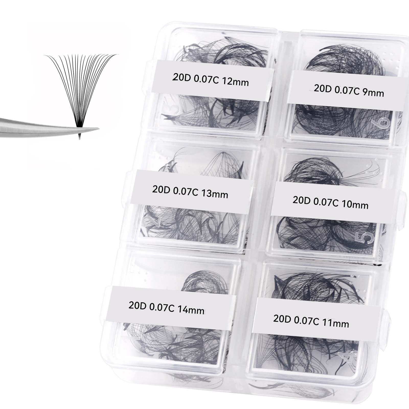 FADLASH Premade Fans Eyelash Extensions 300pcs 20D Premade Lash Fans C Curl Pre Made Fans Lash Extensions Volume Eyelash Extensions Premade Eyelash