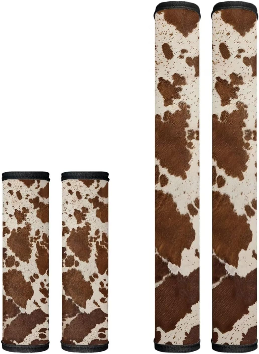 Cowhide Refrigerator Door Handle Covers Set of 2, Anti-Skid Kitchen Appliance Mat for Fridge Dishwashers Microwave Machine Washable Fridge Cover