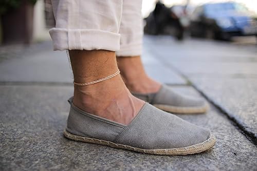 Miniatura 18 de Made by Nami Tobillera de surfista con cierre de gancho a presión, impermeable y ajustable, pulsera de tobillo fina para mujeres y hombres, joyería