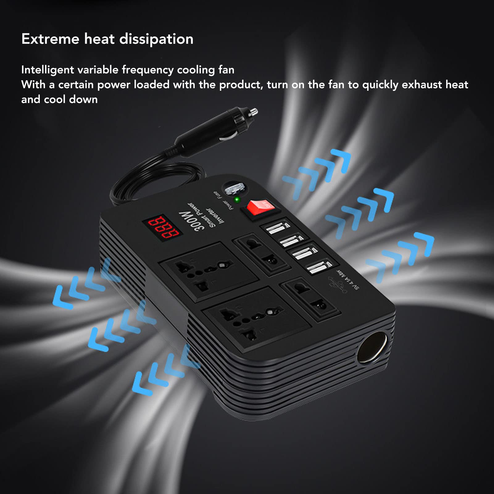 Convertidor de Potencia Eficiente del Inversor del Coche de 12V