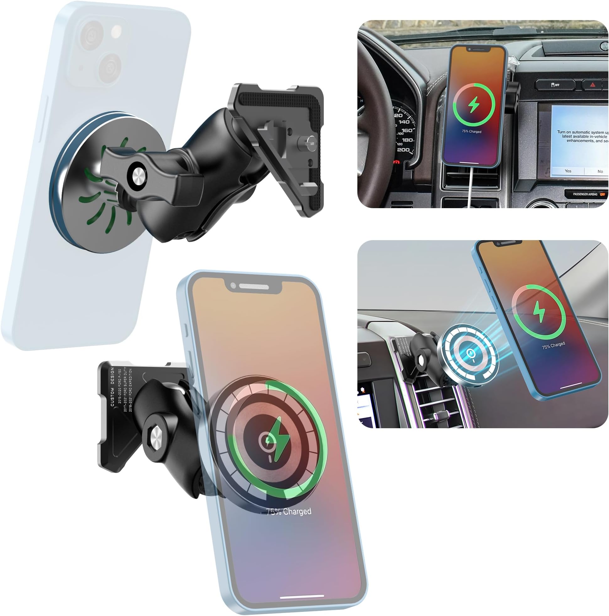 Amazon.com: For Magsafe Car Mount Charger for Ford F-150 2015-2020 ...