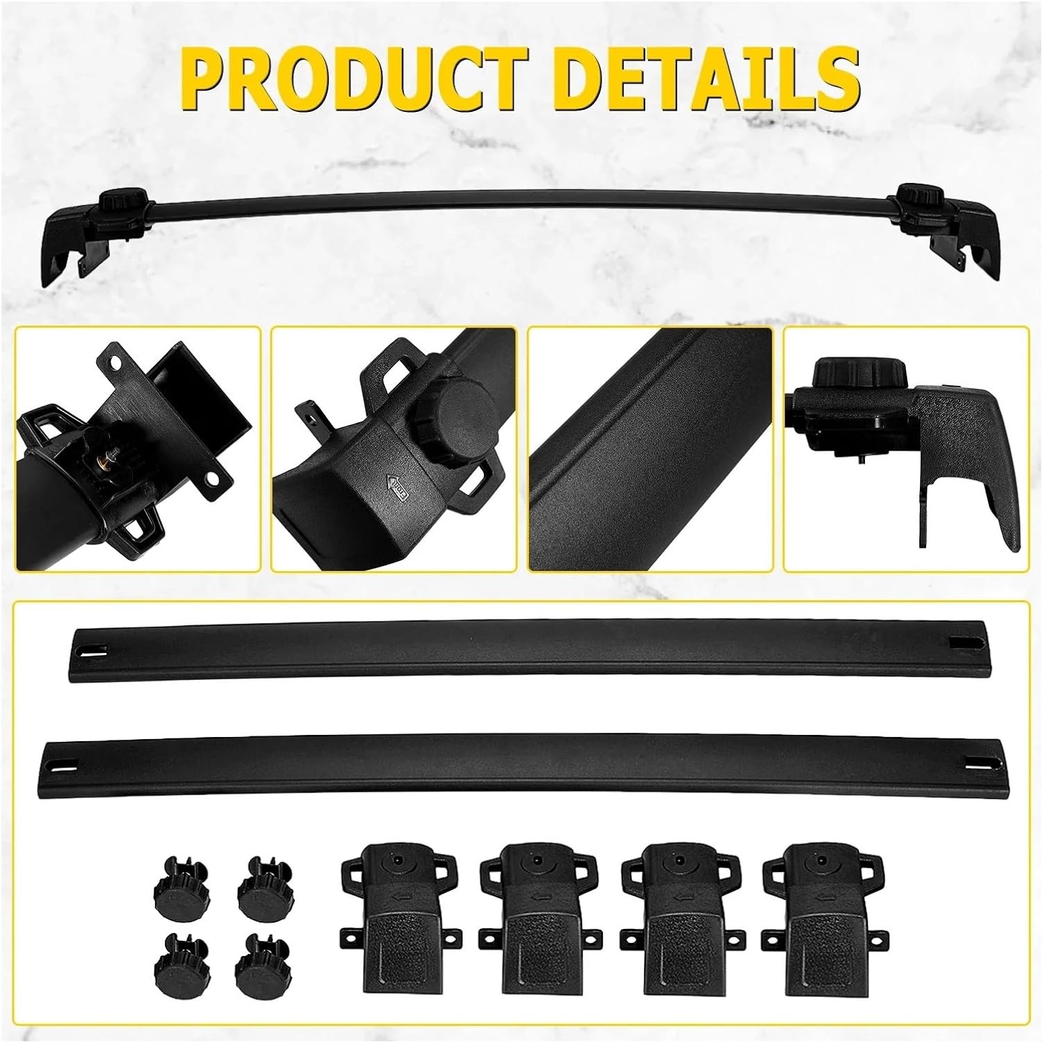 Aluminium Alloy Luggage Carrier Kayak Bike Canoes Rooftop Cross Bars Holder 2Pcs Roof Rack Cross Bar Compatible for Jeep Compass 2017 2018 2019 2020 2021 2022 Car Storage Rack Roof Rack Cross B