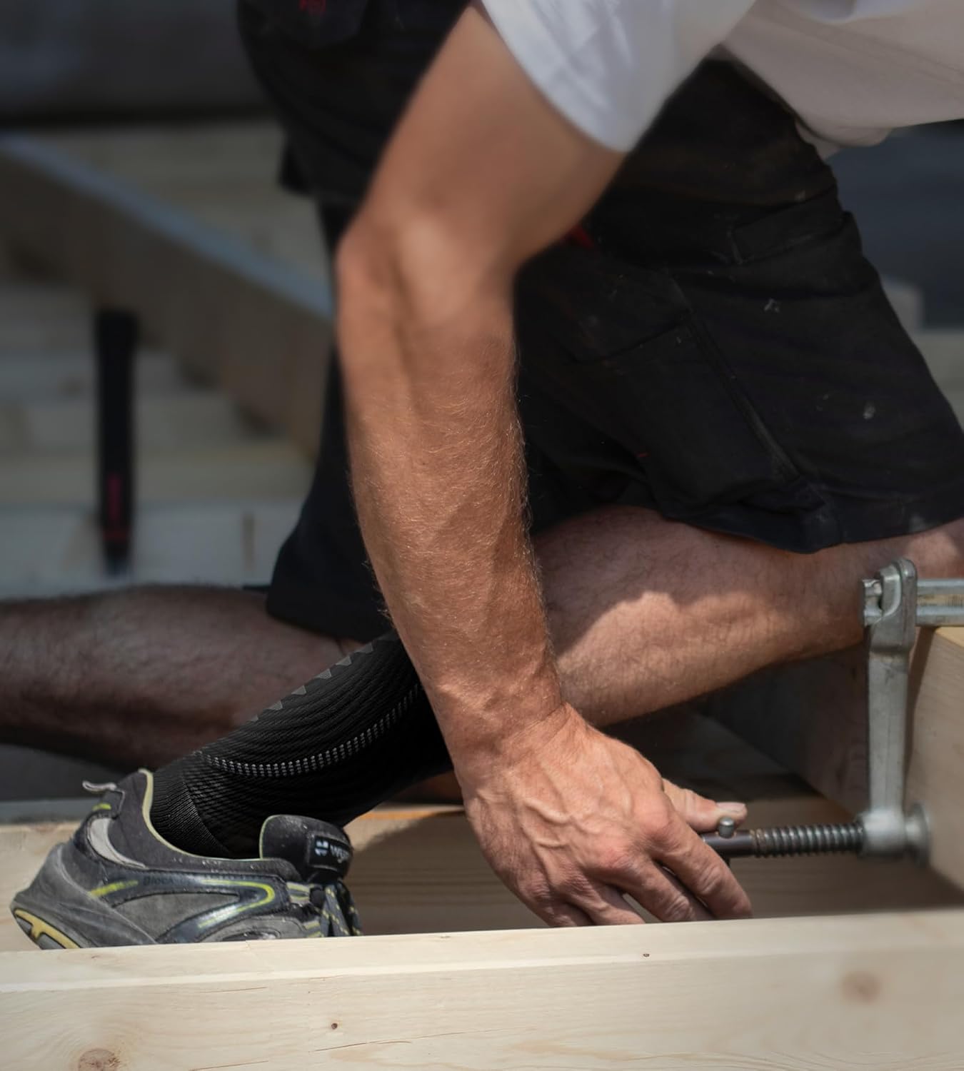 BULLIANT Men Socks, Athletic Compression Crew Socks Cushioned for Men Running Sports Hiking Fishing Arch Support - Image 2