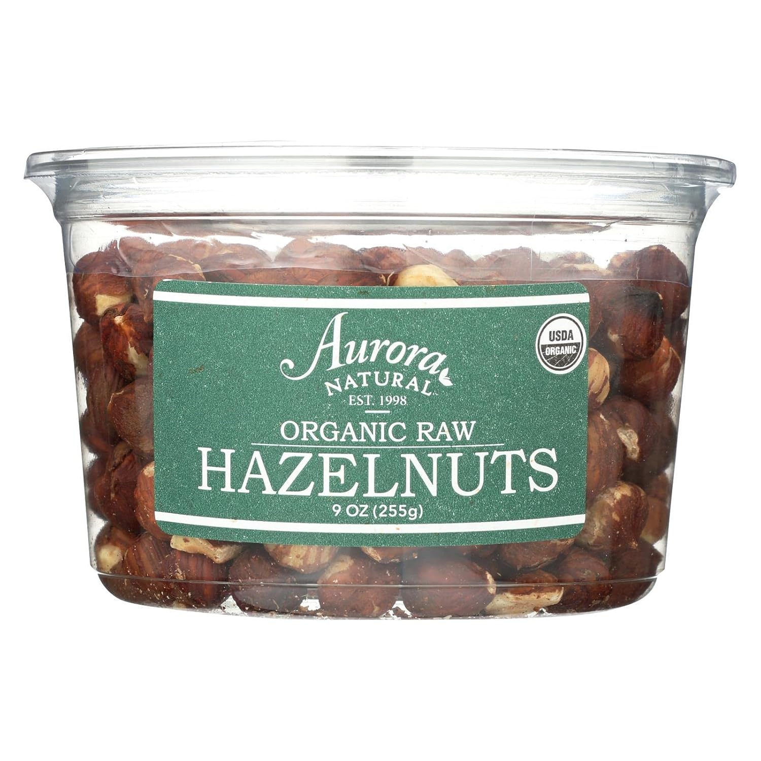 Aurora Products Organic Hazelnuts 9oz - Fresh Packed, Kosher Certified, Preservative-Free Nuts from Turkey