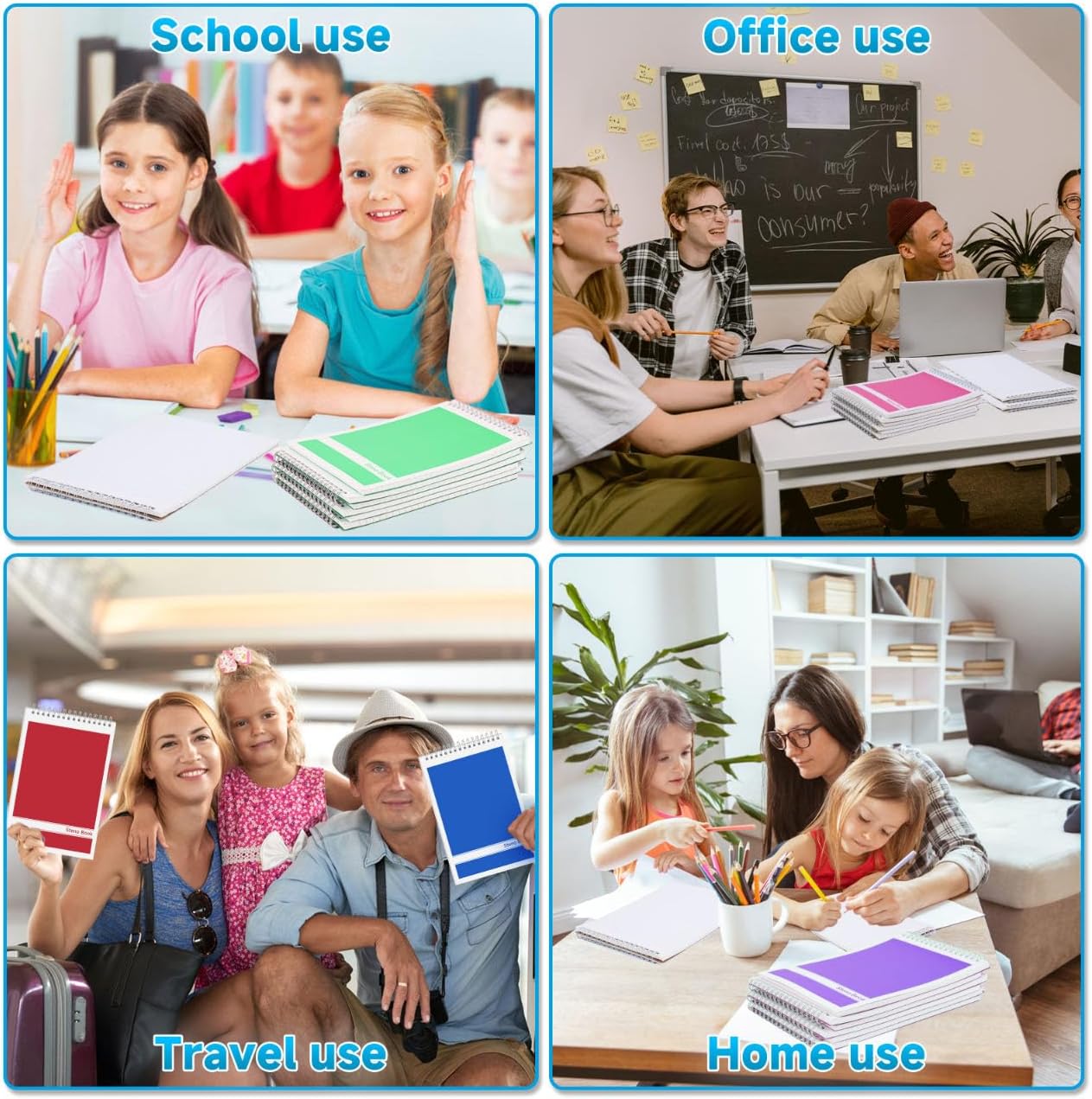 24 Pack Steno Pads 6x9 Spiral Notebooks Bulk 12 Assorted Colors Note Pads 60 Sheets Gregg Rule Writing Paper, Steno Notebooks for Students Teachers Men Women Professionals Office School Recording - Image 7