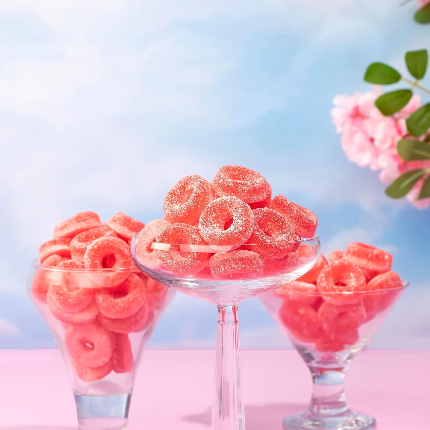 Kervan Candy Bebeto Watermelon Rings - Fruity, Soft, Sweet & Sour Gummy Candy Bulk for Kids, Gift Snacks and Parties - Watermelon Ring Gummies Big Party Size Bag (5 lbs)