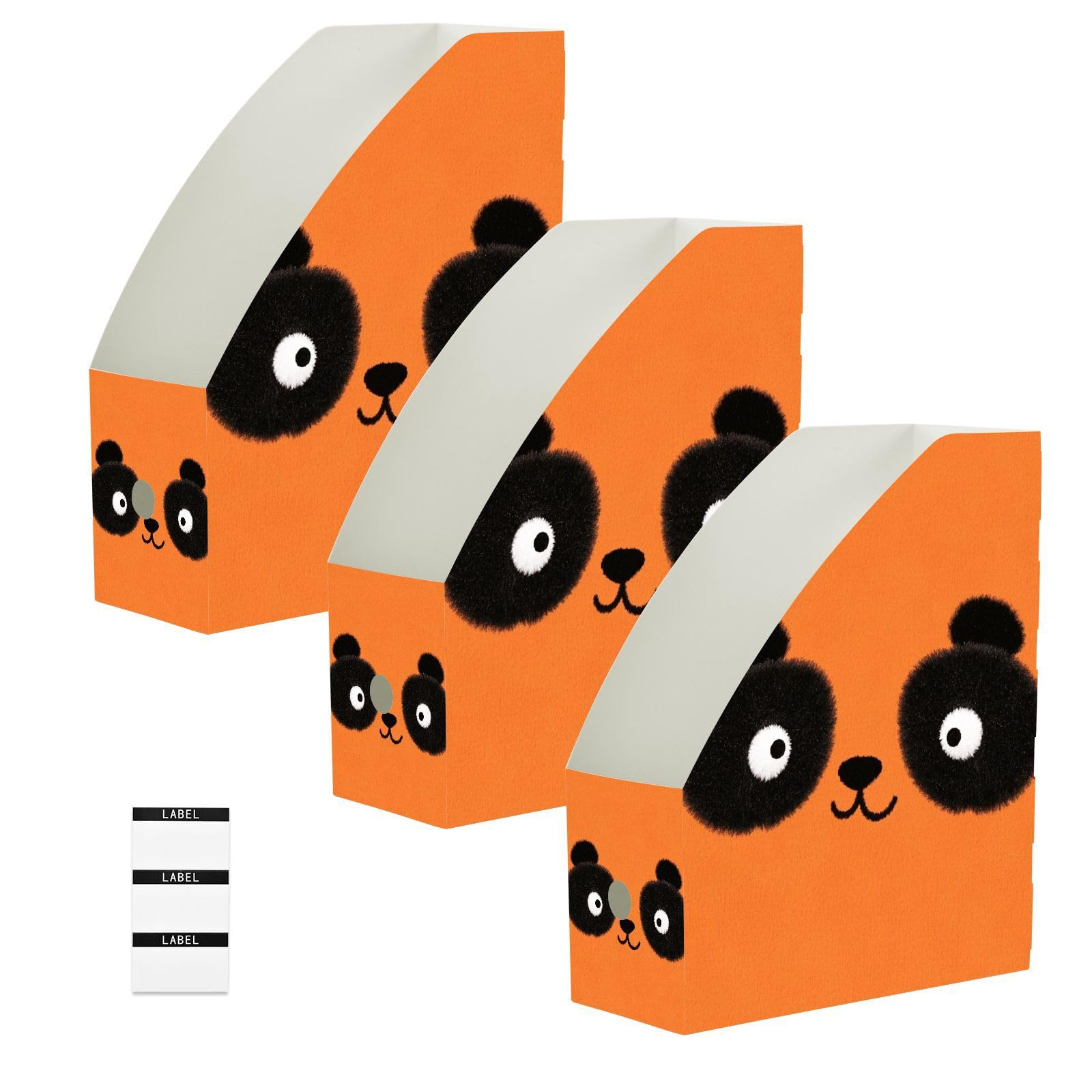 Organiseur de papier de bureau boîtes de rangement panda pour trier vos magazines de salon