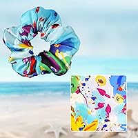 Vista 2 de OLESILK 100% Seda de Morera - Scrunchies para el cabello, mujeres y niñas, ligas de seda para cabello rizado y con roturas, sin daños, elásticos 3
