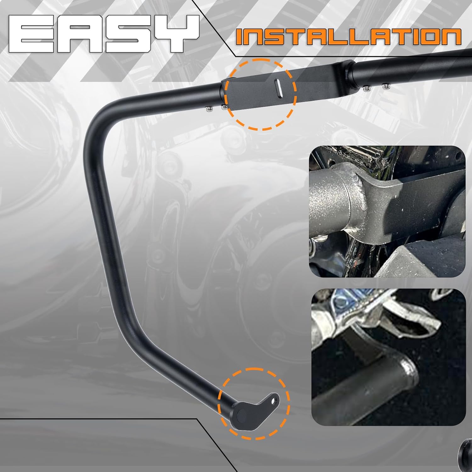 Crash Bar Classic Engine Guard Highway Bar Compatible with Honda VT1100C Shadow Spirit VT1100C2 Shadow Sabre 2000-2007 (Black)