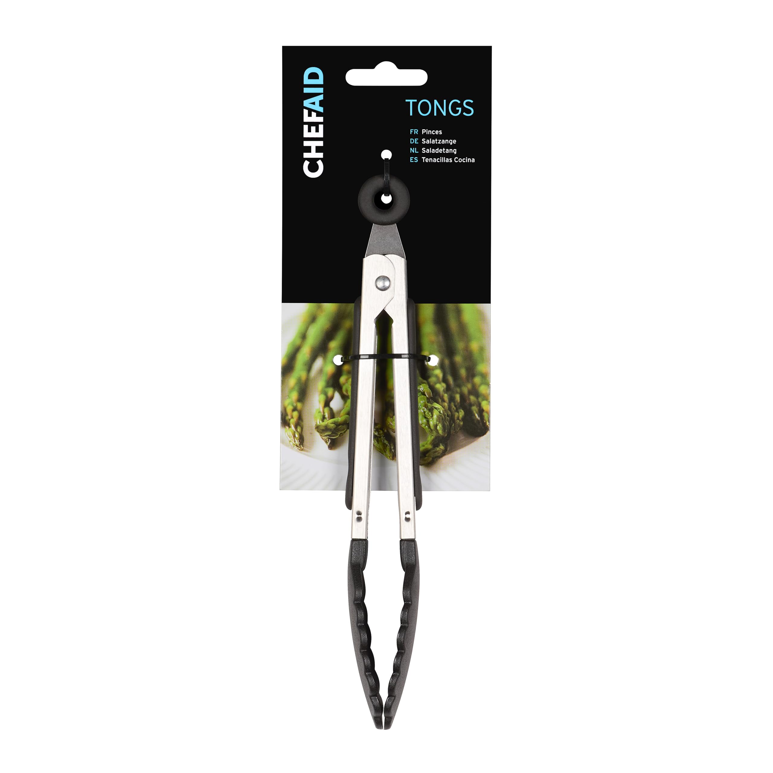 Chef Aid Metal Food Tongs, 20 x 8 x 3 cm, Assorted Colors