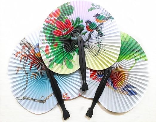 Amazon Co Jp Asdsh 折りたたみ扇子 紙のうちわ かわいい 花柄 レディース 旅行 小物 夏祭り 花火大会 プレゼント 6個セット ホーム キッチン