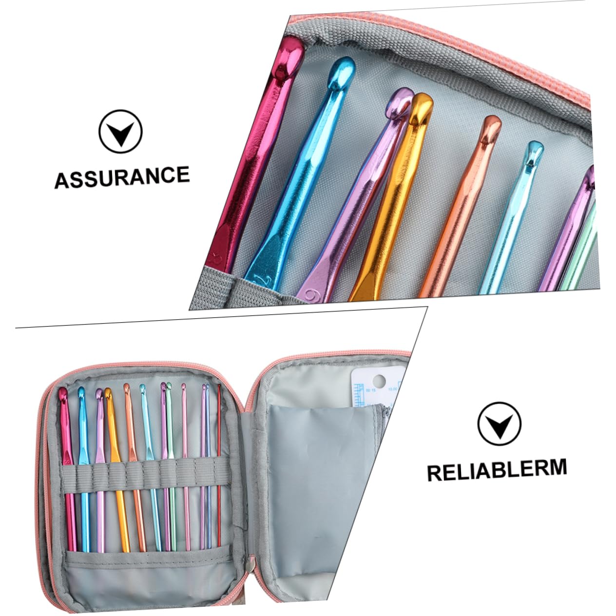 Angoily 1 Juego Kit Completo de Herramientas de Tejer Crochet y Bolsa de Almacenamiento Accesorios para Tejer Suéteres y Bufandas para Principiantes y Amantes del Crochet