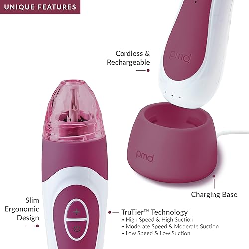 Miniatura 9 de PMD Personal Microderm Elite Pro - At-Home Microdermabrasion Machine with Kit for Face and Body - Exfoliating Crystals and Vacuum Suction for Fresh