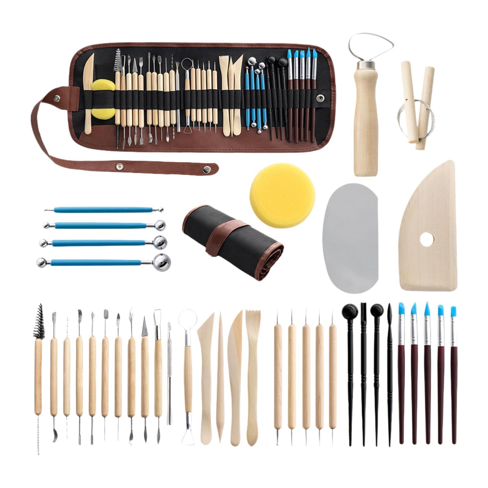 40 Outils de Modelage et de Sculpture En Argile pour La Céramique. Outils de Grattage et de Finition pour La Poterie.