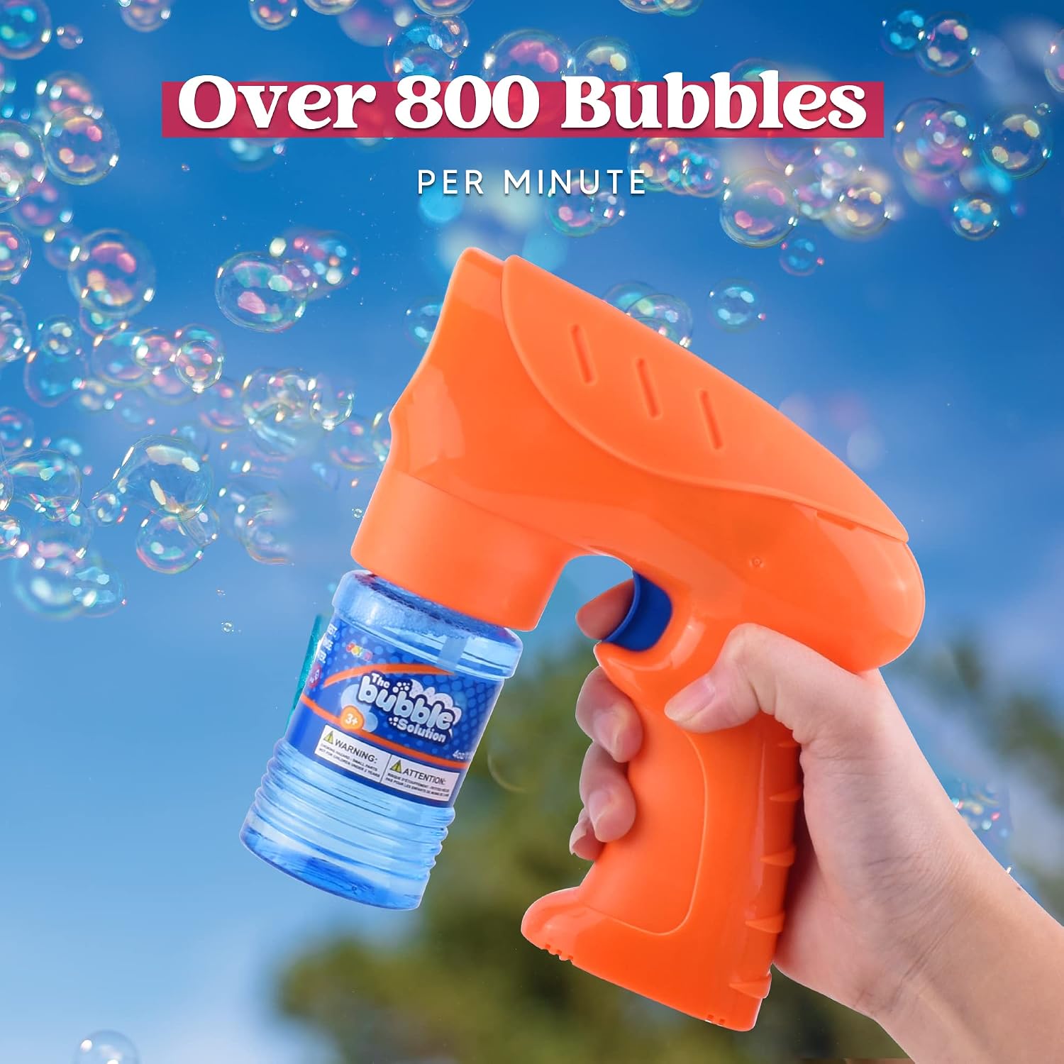 JOYIN 3 Bubble Guns Kit with 6 Bubble Solutions and Batteries, LED Solid Color Bubble Machine Blaster Party Supplies, Summer Toy, Outdoors Activity, Birthday Gift, Bubble Blower, Party Favor, Easter