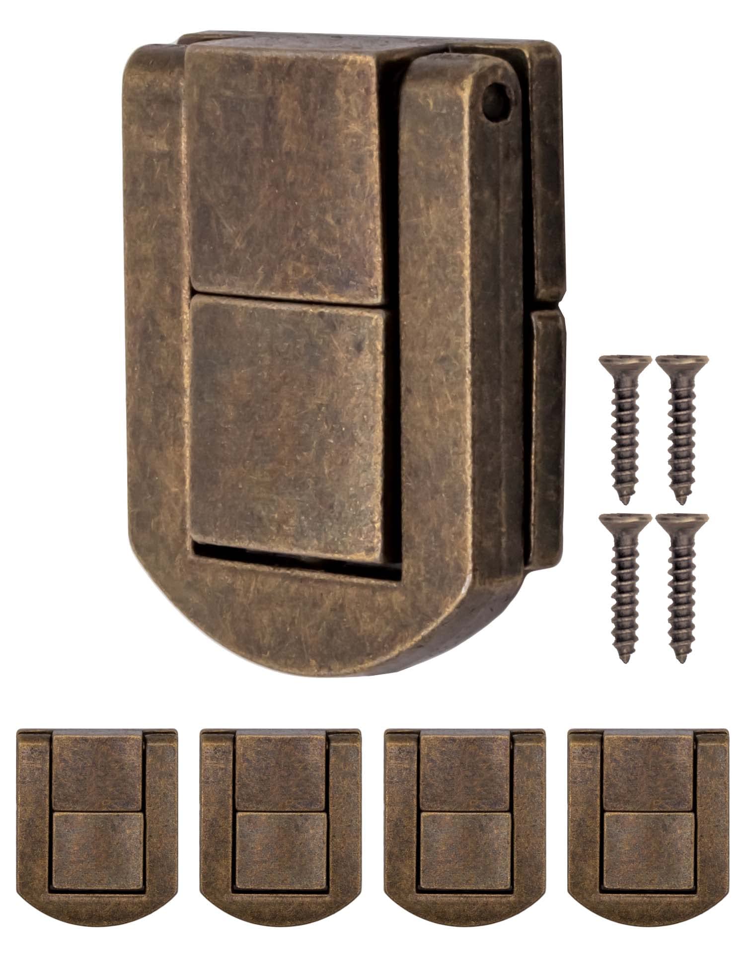 FUXXER 4 chiusure per cassapanche, casse, scatole, valigie, raccordi in metallo, bronzo, 30 x 25 mm