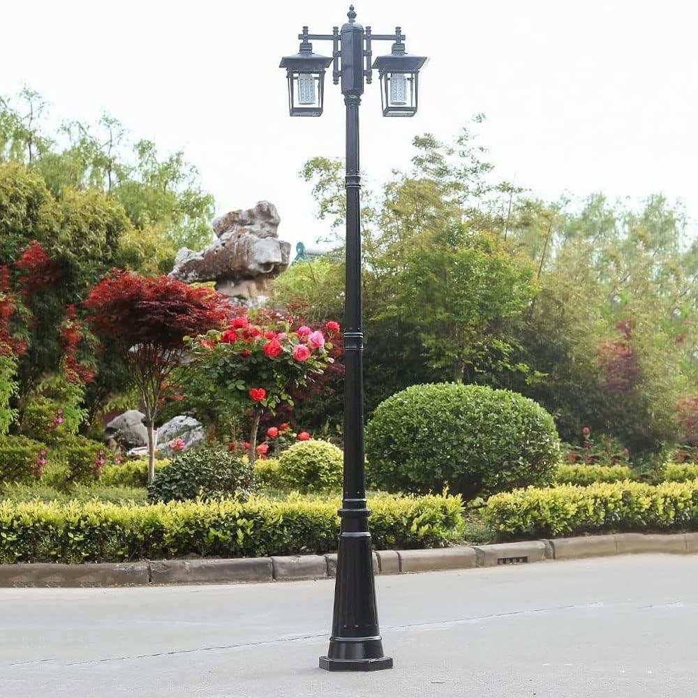 Lampione Da Esterno, Lampione Da Giardino Tradizionale Da Esterno, Lanterna Alta 230/250/280/320 Cm, Lampada Da Giardino Per Portico, Patio, Capannone, Lampadine Non Incluse, B, Un Colore, Altezza 23