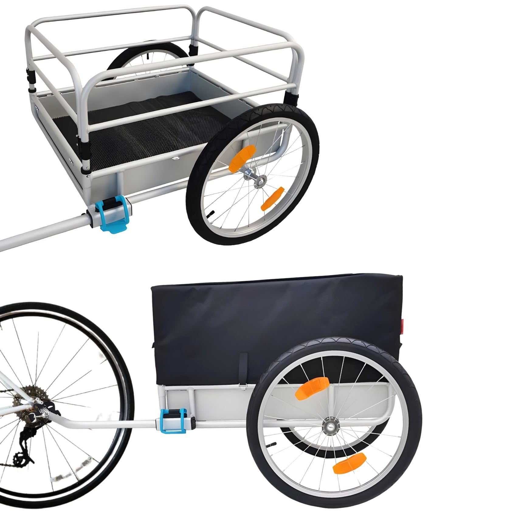 Red Loon BAC501 - Remolque para bicicleta, aluminio, extremadamente ligero, 140 litros, neumáticos de 20", para bicicletas de 26 a 29 pulgadas, para bicicletas de 26 a 29 pulgadas