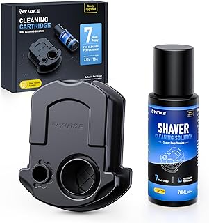 Cartucho de Limpieza Reutilizable con 70Ml de Solución de Limpieza para Braun Clean & Renew CCR, Recambio de Solución de Limpieza para Afeitadora, Sistema de Limpieza Clean&Charge, Sin Alcohol