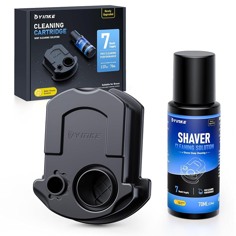 Kit de cartucho recarregável YinkeVibe compatível com Braun CCR Clean & Renew, 70 mL