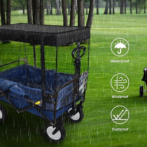 Miniatura 6 de Cubierta de lluvia para carro, cubierta de lluvia para empujar, accesorios de toldo plegable para caravana adecuada para acampar al aire libre,