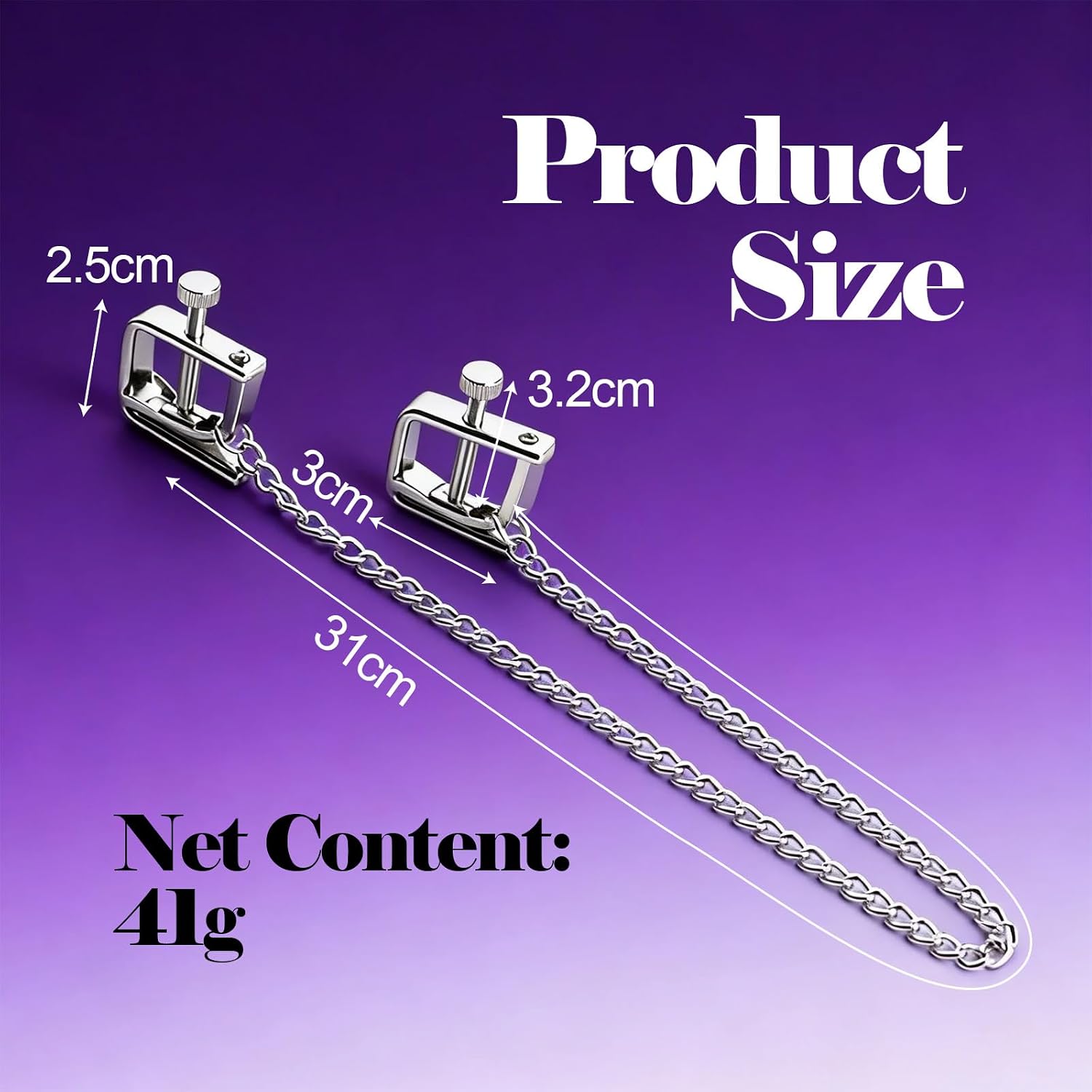 Clit Clamp Nipple Clips for Adult Play Clitoral Clamps Nipple Stimulator Sensory Toys Woman Nipple Clamps with Chain Labia Clamp Pussy Clitoris Clip Kinky Sex Toy Sexy Accessories for Women