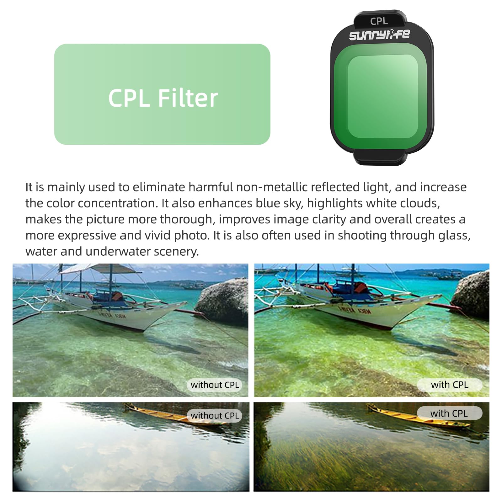 Kit de filtro ND para DJI Flip Drone, MCUV CPL ND8 ND16 ND32 ND64 Filtro de lente de cámara multicapa Reducción de luz Vlog Juego de filtros de cámara (juego de 6 piezas