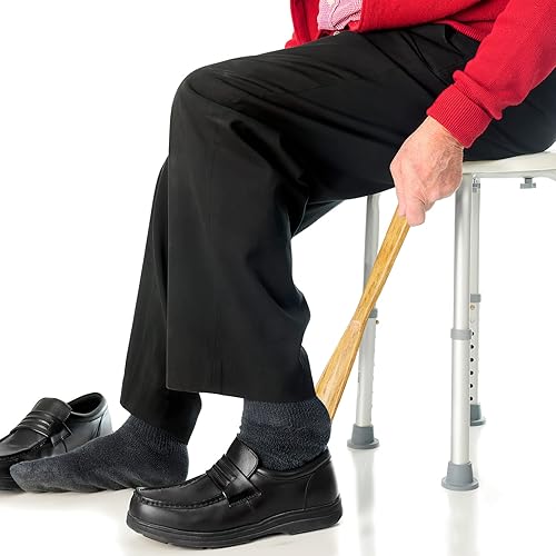 Miniatura 7 de Healifty Bocina de madera para zapatos, 2 piezas, cuchara de zapatos de 15.5 pulgadas y 6.2 pulgadas para botas y zapatos, bocina de zapatos, mango