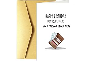 Chenive Mom Dad Birthday Card, Humorous Funny Birthday Card