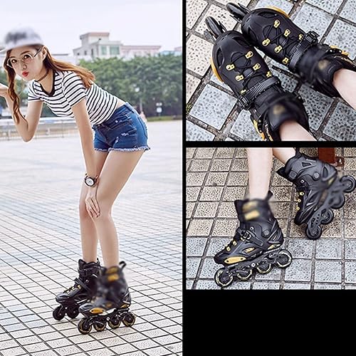 Miniatura 7 de Patín en línea para adultos para hombres y mujeres, patines de tamaño ajustable, patines en línea cómodas, patines para interiores y exteriores