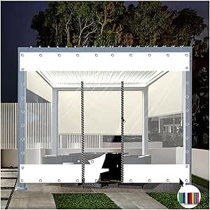 Aazon.co: PVC Waterproof ,Clear Tarp With Zipper Door, Curtains - View #3