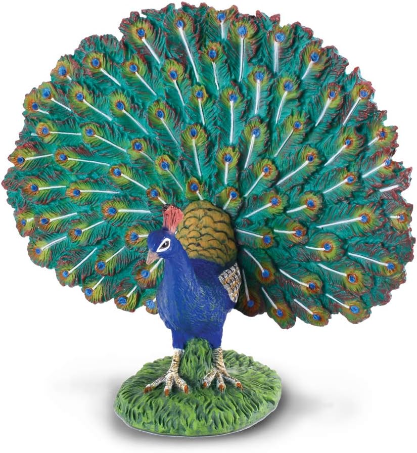 Farm Life Peacock Toy Figure - Authentic Hand Painted Model