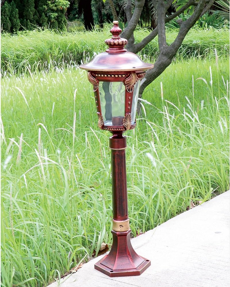 Générique Lampadaire en verre ondulé à l'eau rouge